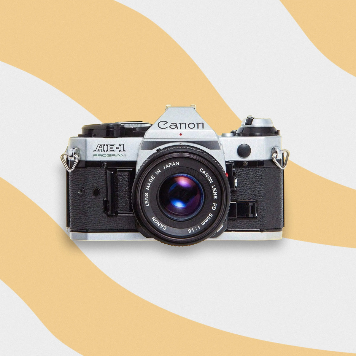 Canon AE-1 Program 35mm SLR film camera with 50mm lens