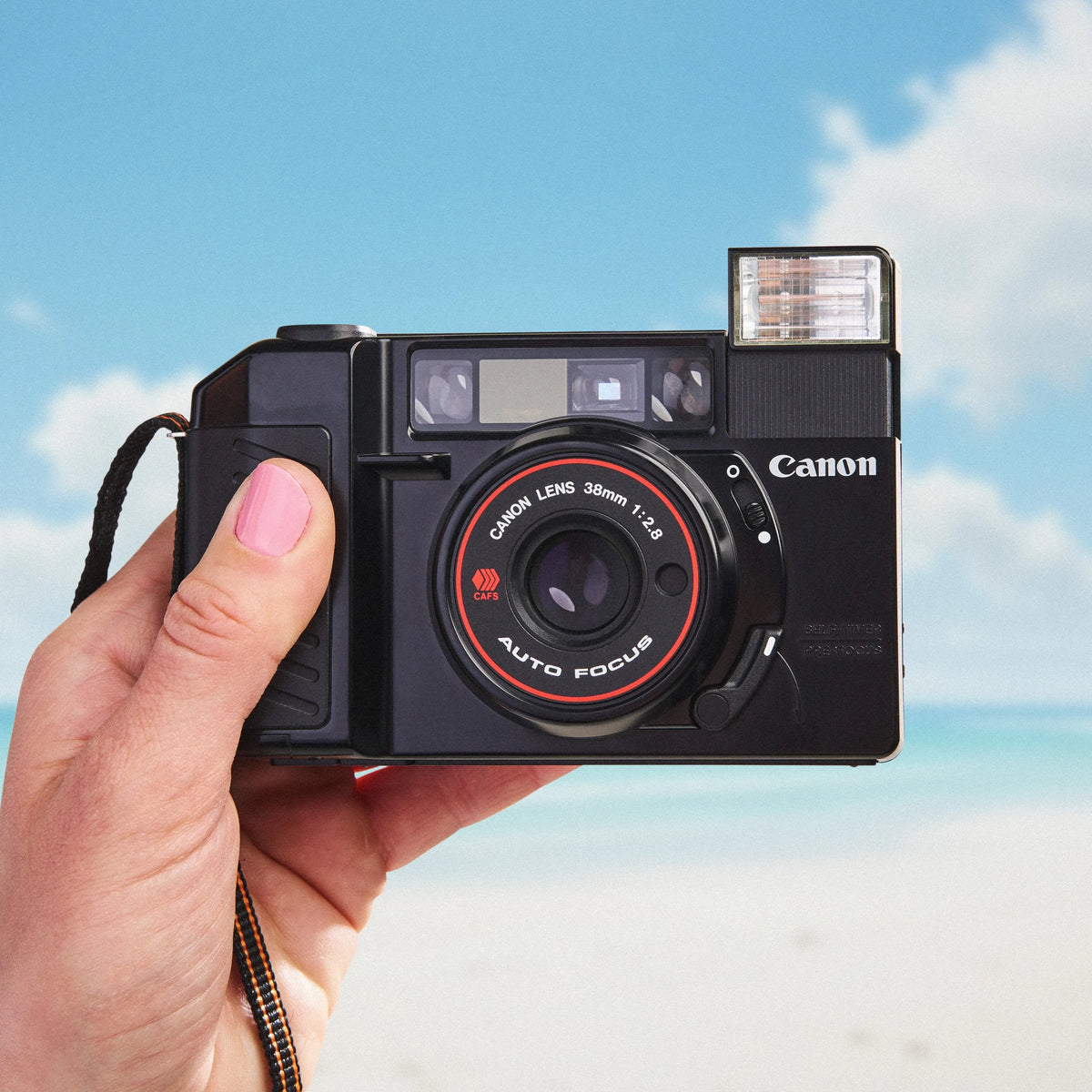 Canon AF35M 35mm Point and Shoot Film Camera front view