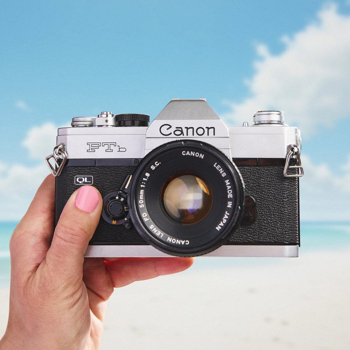 Canon FTB 35mm film camera  front view