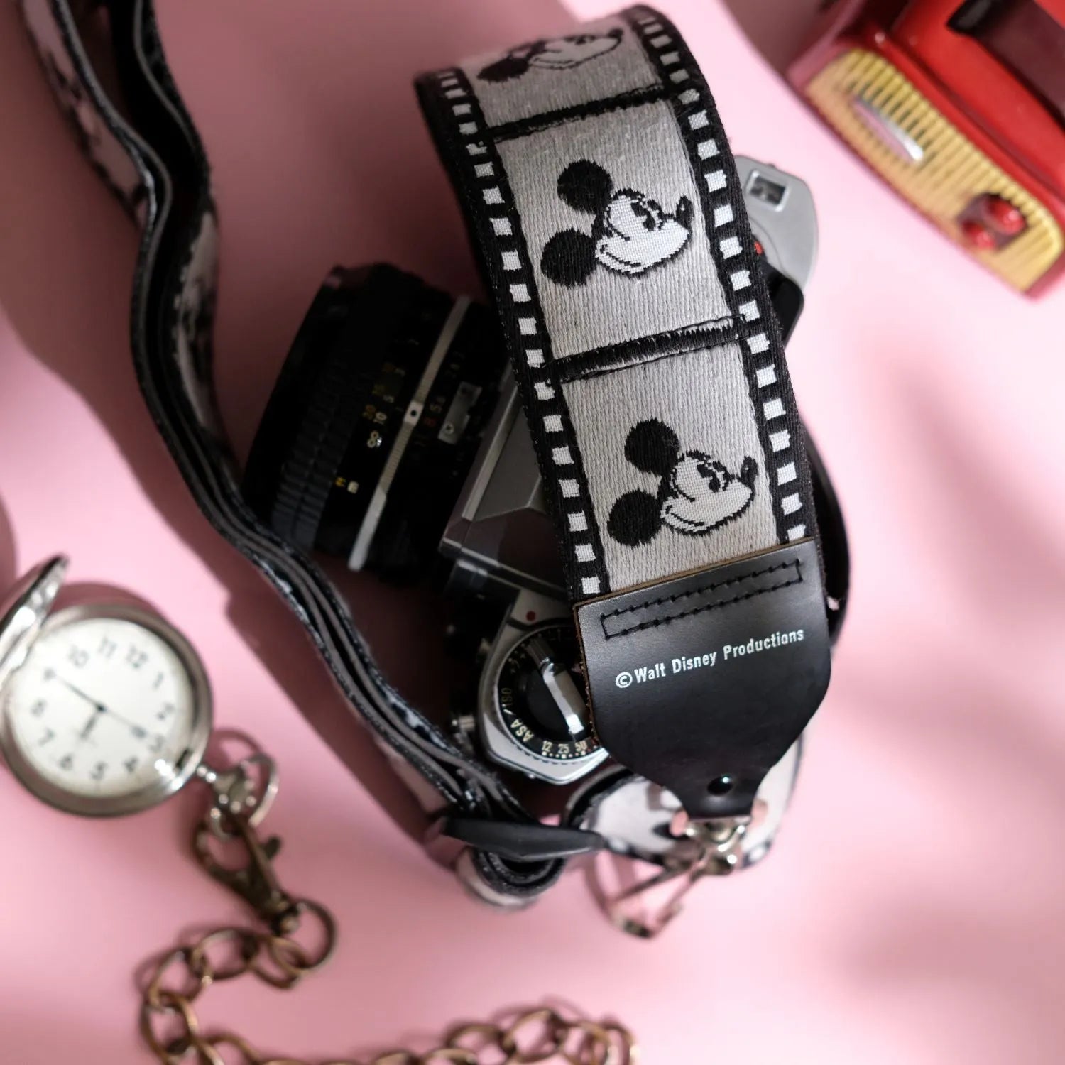 1980s Mickey Mouse Film Reel Camera Strap
