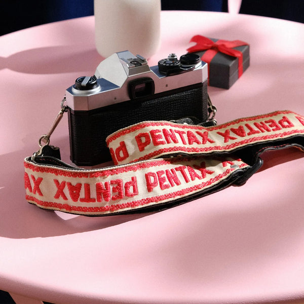 1980s Pentax Embroidered Camera Strap