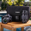 Canon Rebel T1i dual-lens kit with DSLR body, two lenses and Canon camera bag