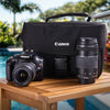 Canon Rebel T3 dual-lens kit with DSLR body, two lenses and Canon camera bag
