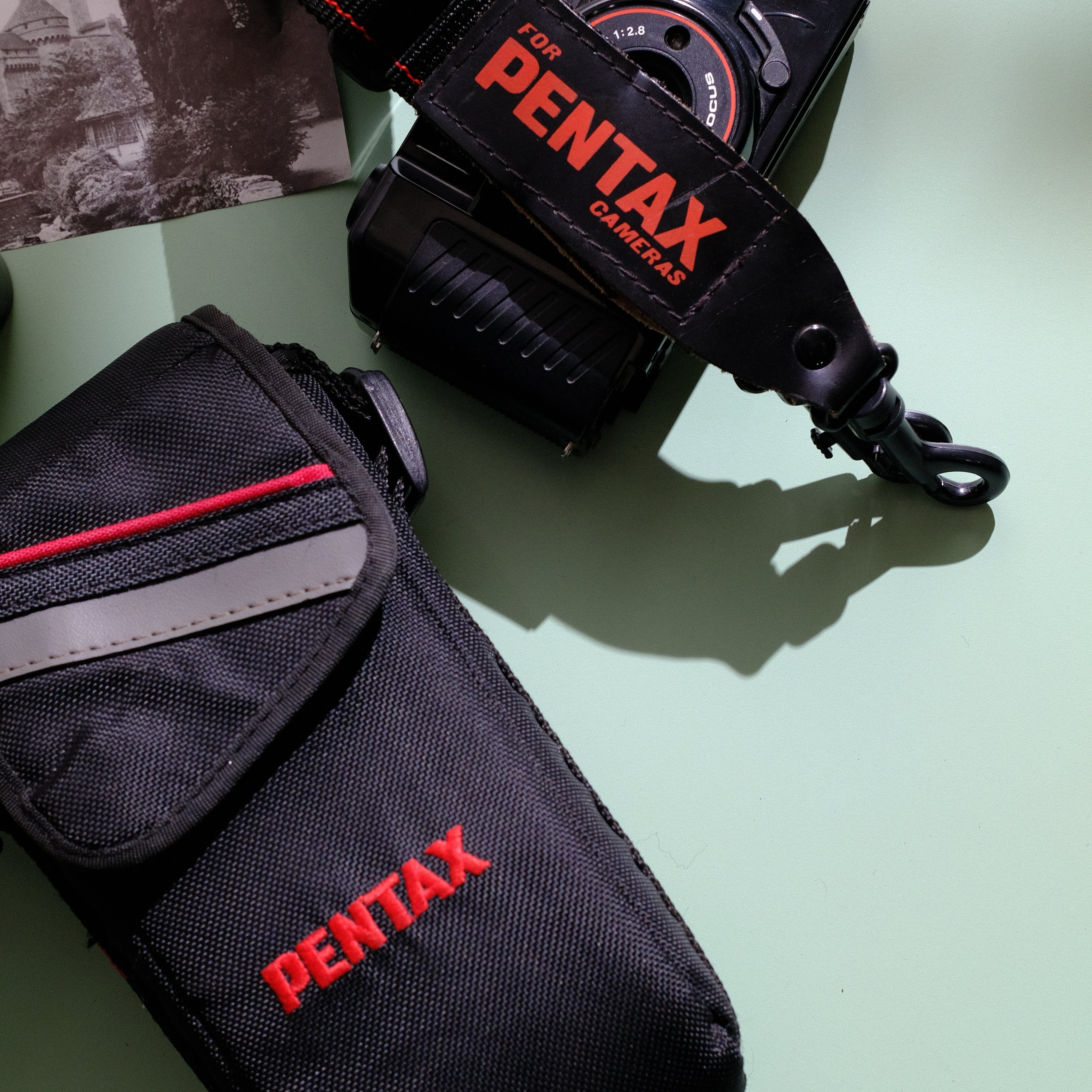 1980s Pentax Point-and-Shoot Strap and Case