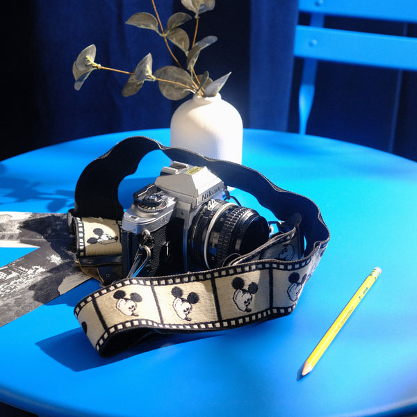 1980s Mickey Mouse Film Reel Camera Strap