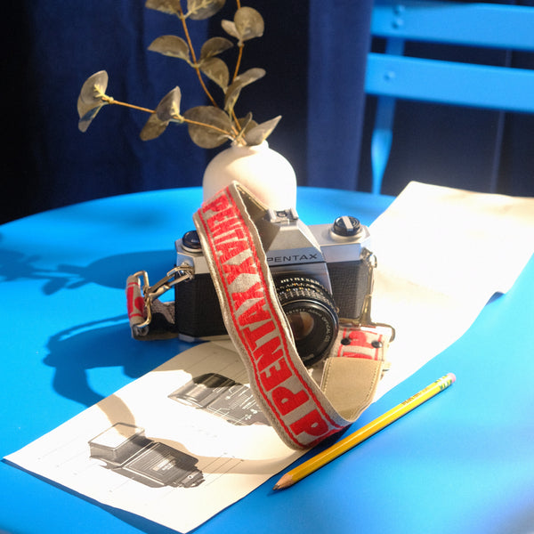 1980s Pentax Embroidered Camera Strap