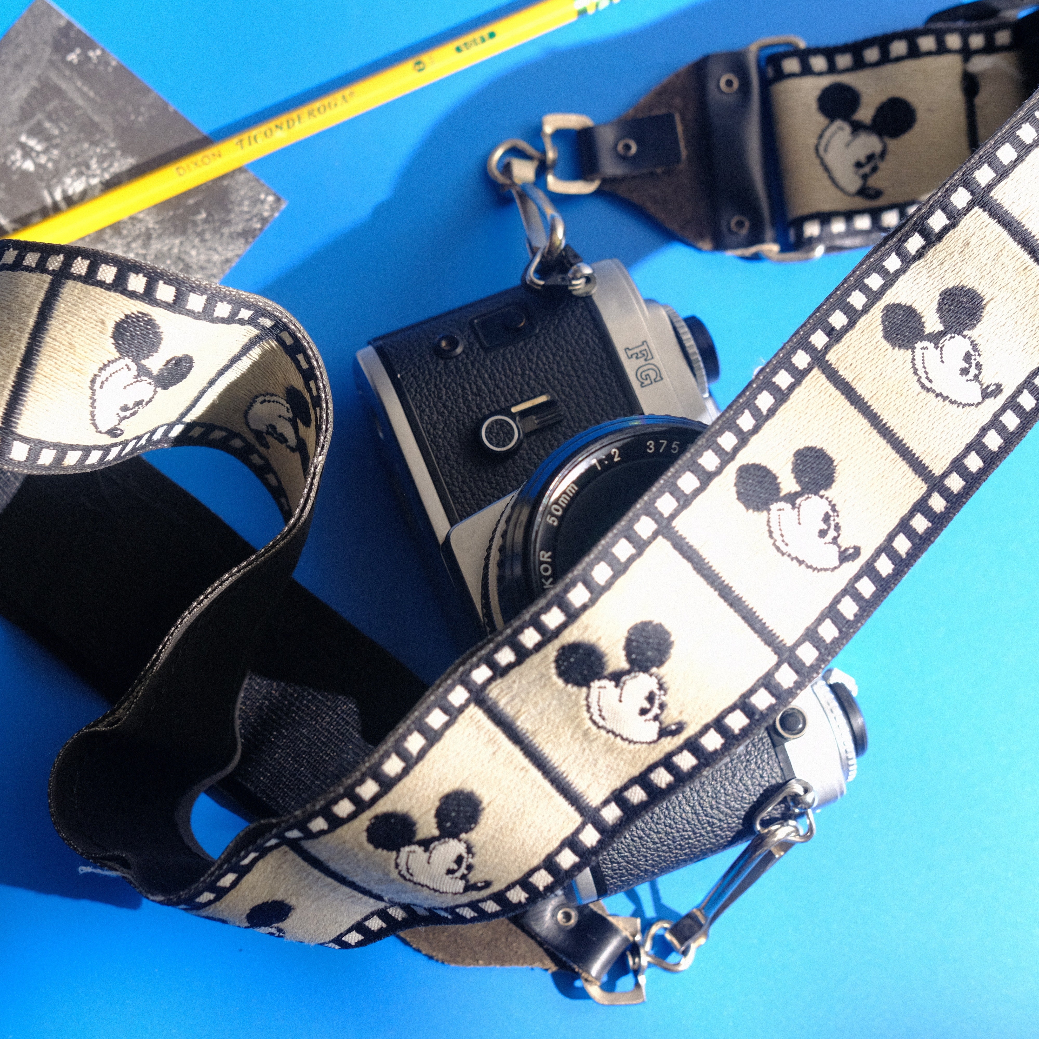 1980s Mickey Mouse Film Reel Camera Strap