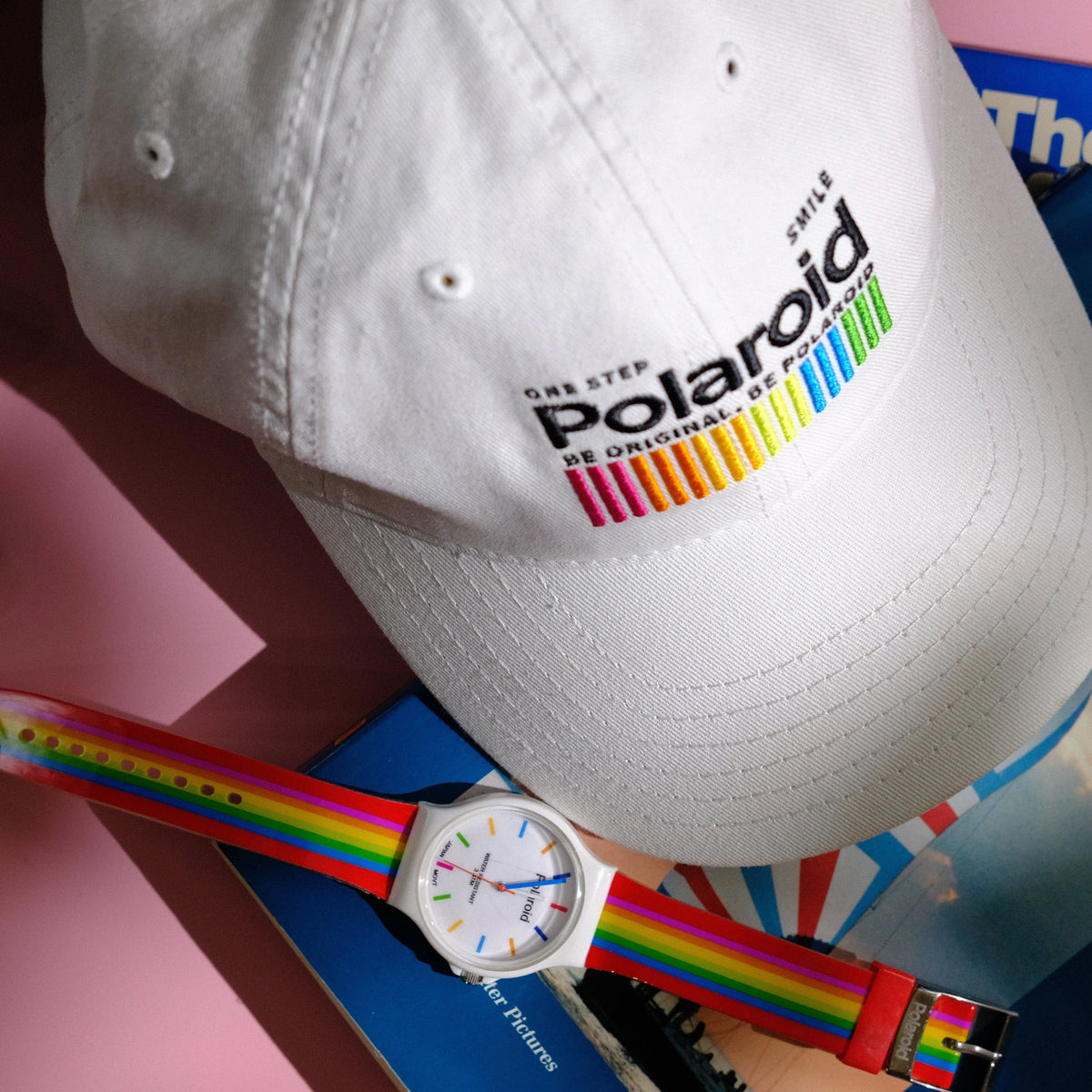 Retro Polaroid Hat and Watch Set