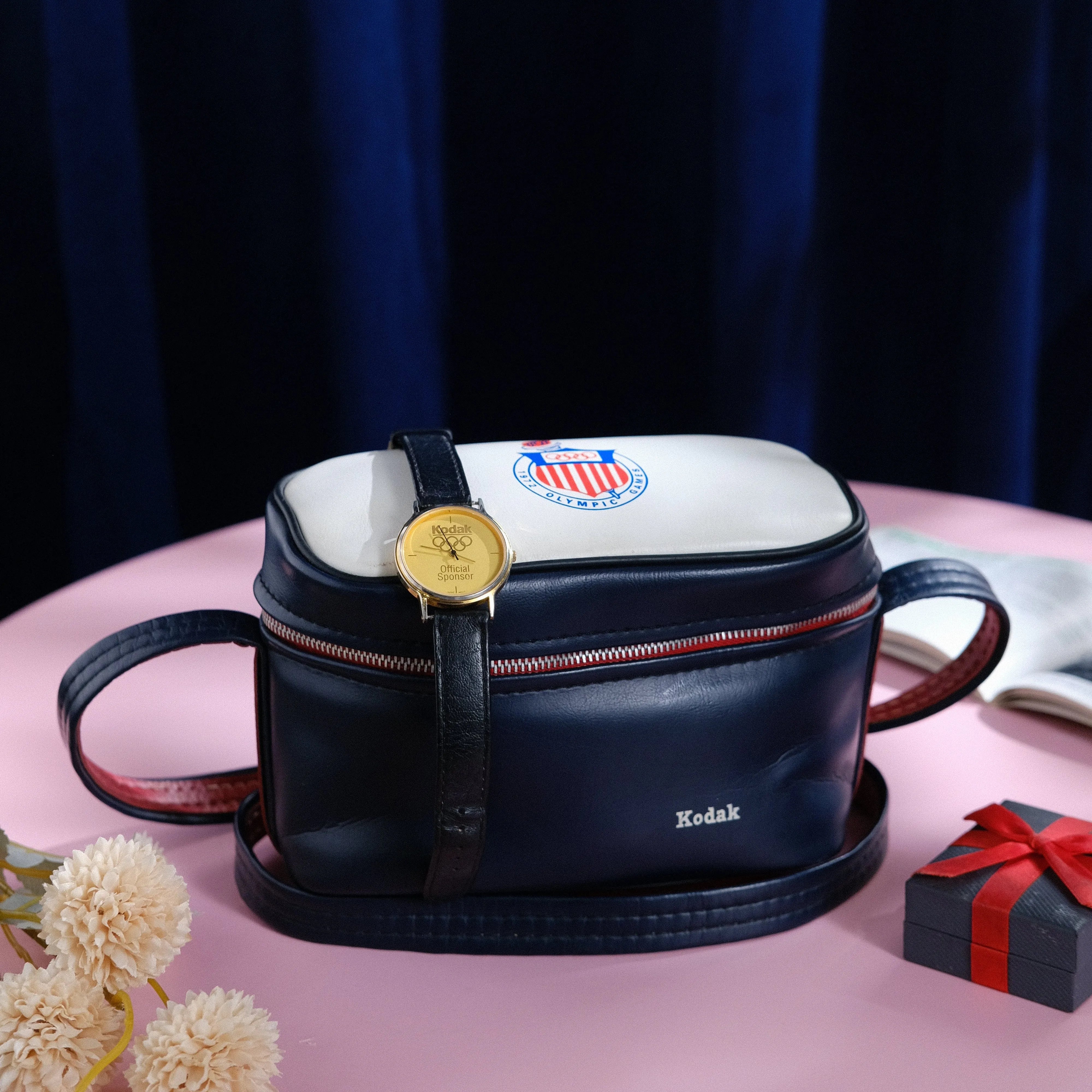 1972 Kodak Olympic Camera Bag and Watch Set