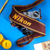 Collegiate Maroon and Yellow Nikon Camera Strap