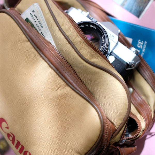 Vintage Beige Canon SLR Bag (1979)