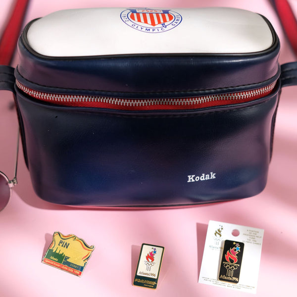 Kodak Olympic Pin and Bag Bundle (1972/1996)