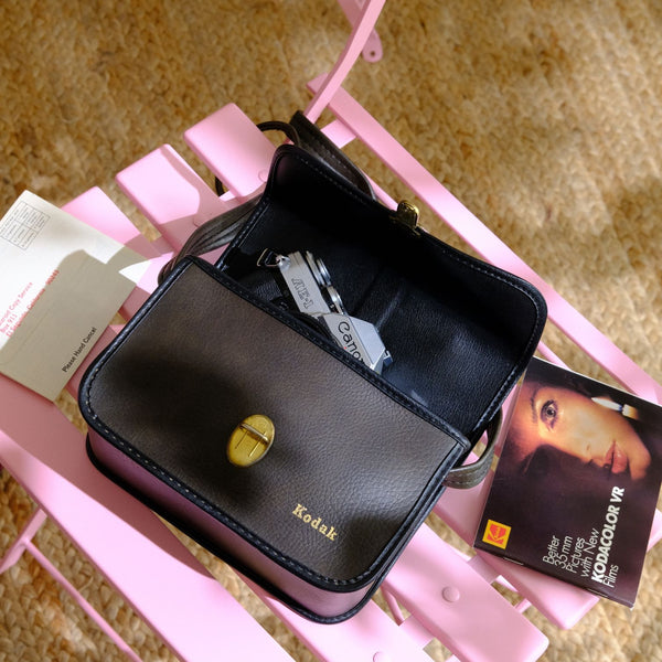 1970s Kodak Leather Camera Bag