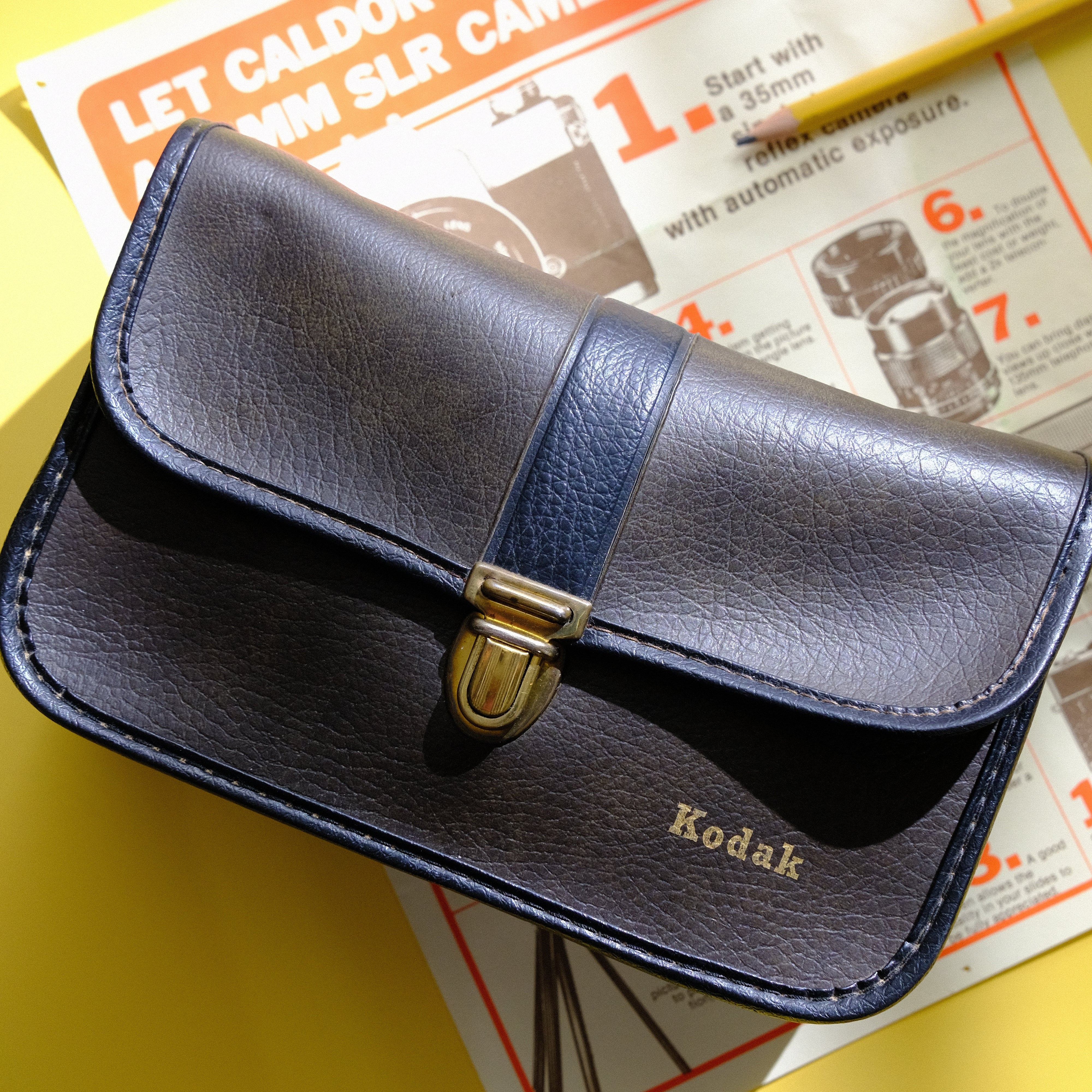 1970s Kodak Leather Camera Bag