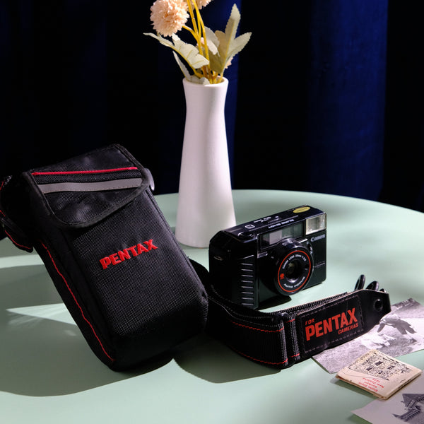 1980s Pentax Point-and-Shoot Strap and Case