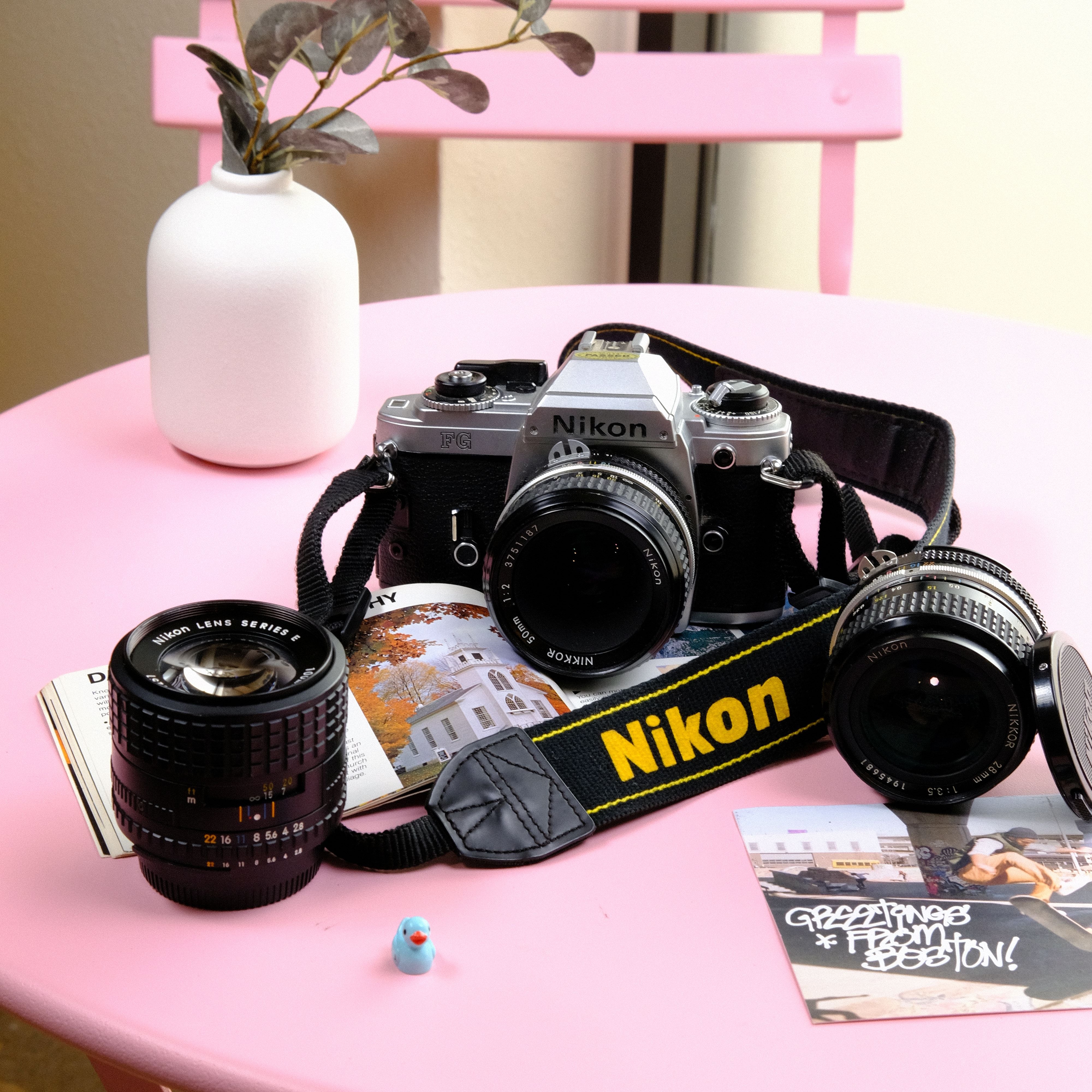 Nikon FG Lens & Camera Strap Bundle (B)