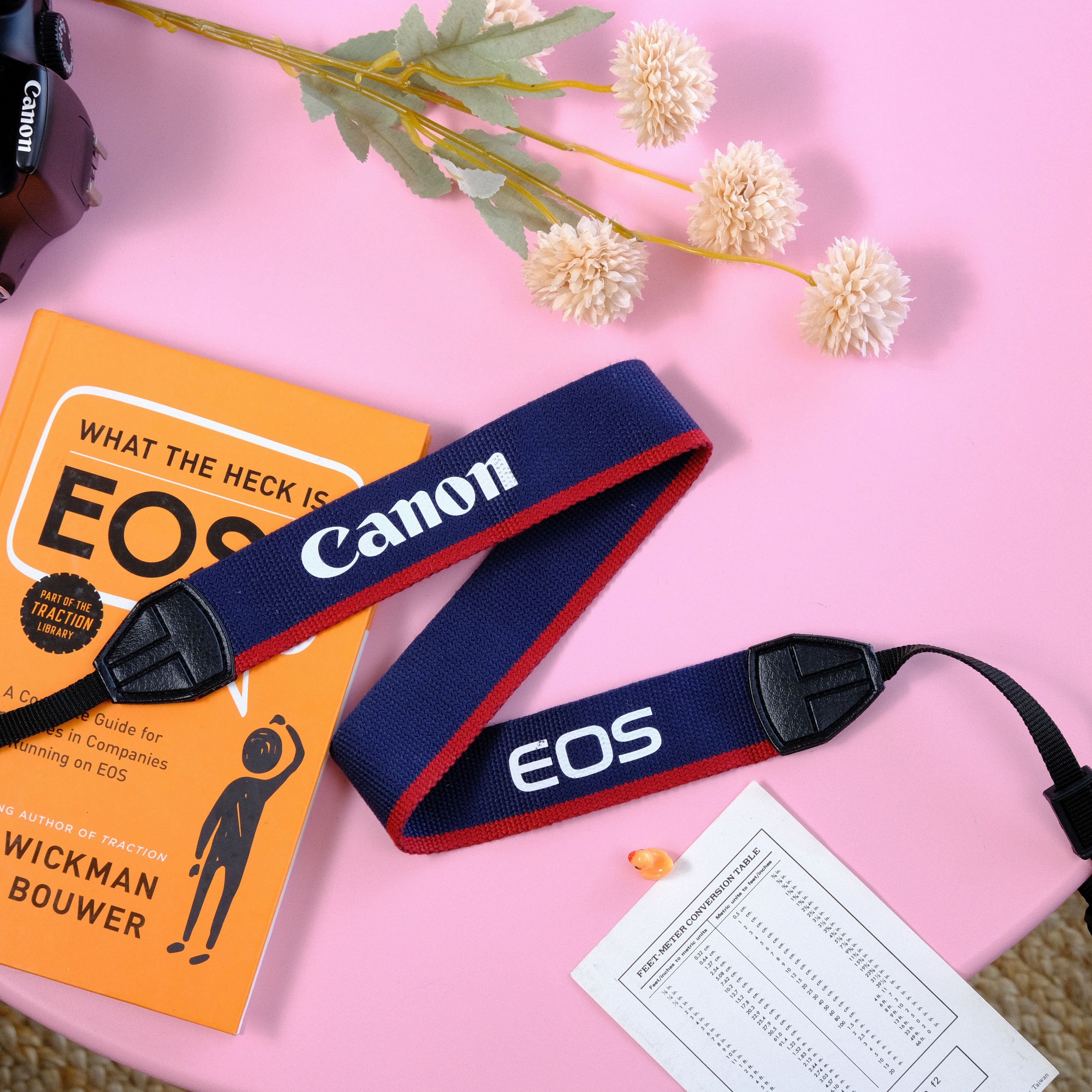 True Vintage: Blue and Red Canon EOS Woven Camera Strap (2000)