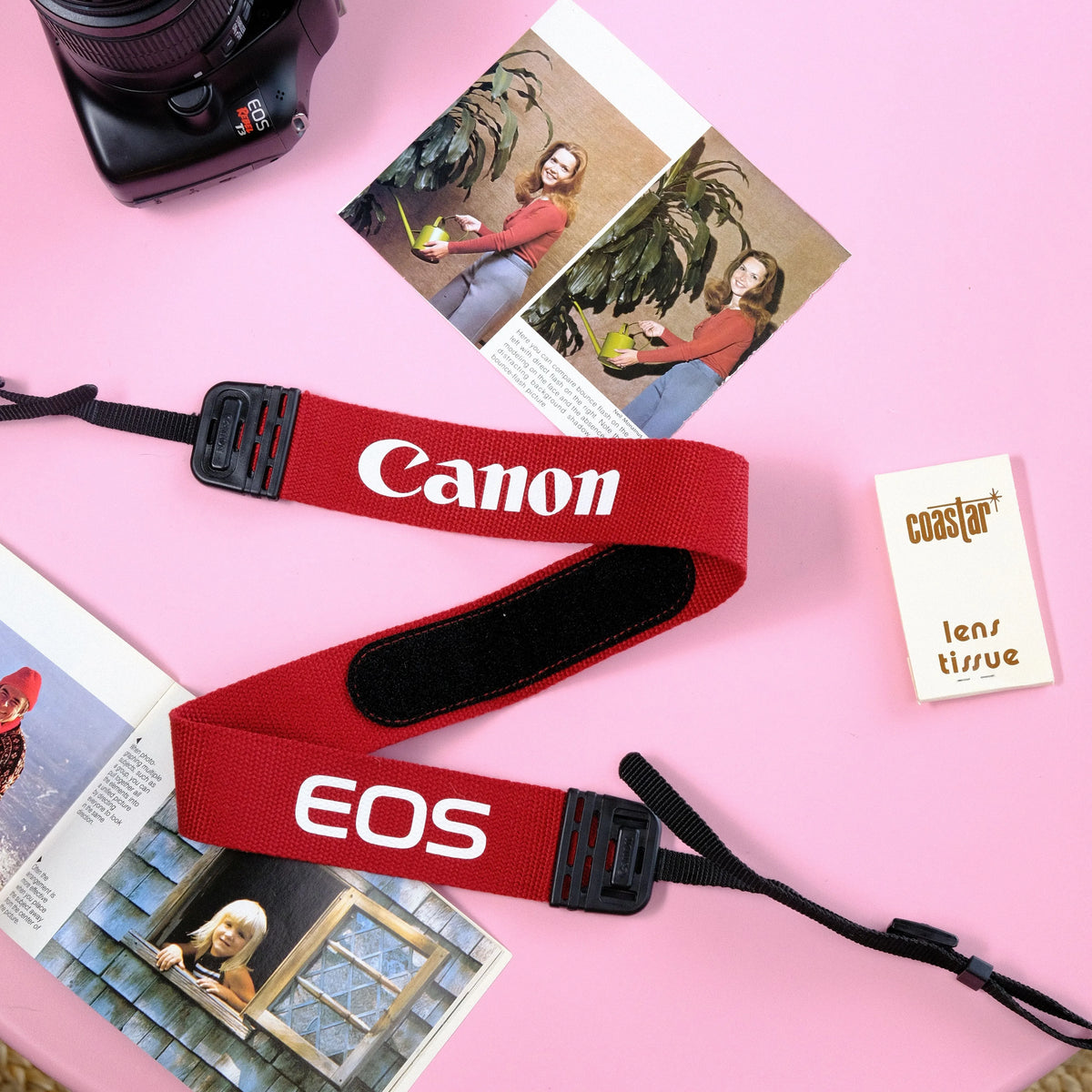 True Vintage: Red Canon EOS Woven Camera Strap (1987)