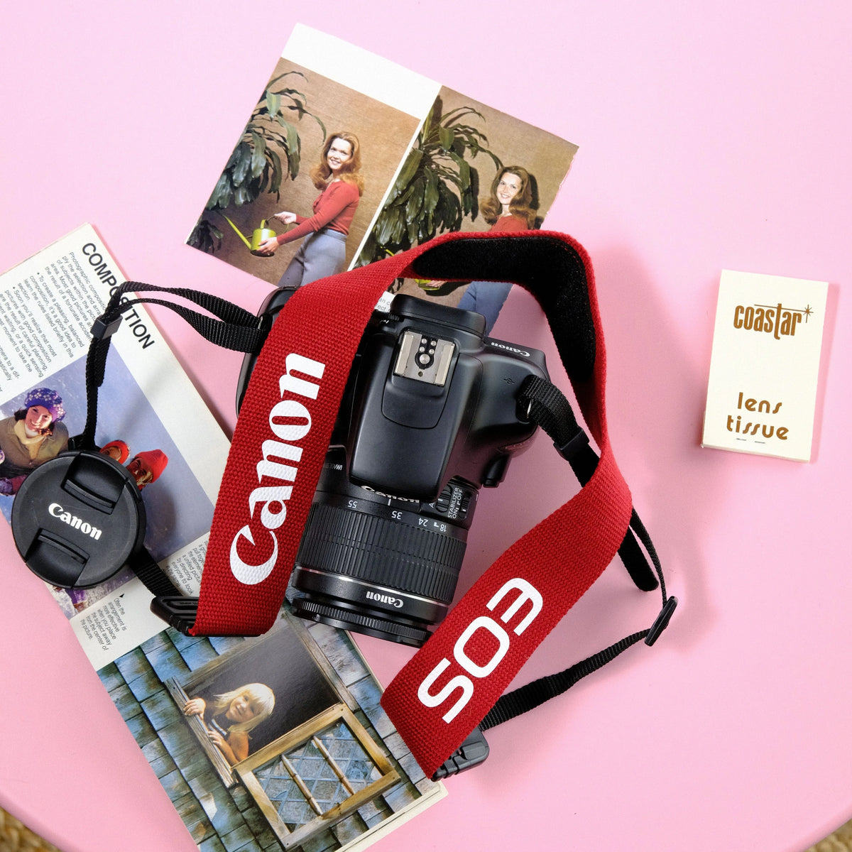 True Vintage: Red Canon EOS Woven Camera Strap (1987)