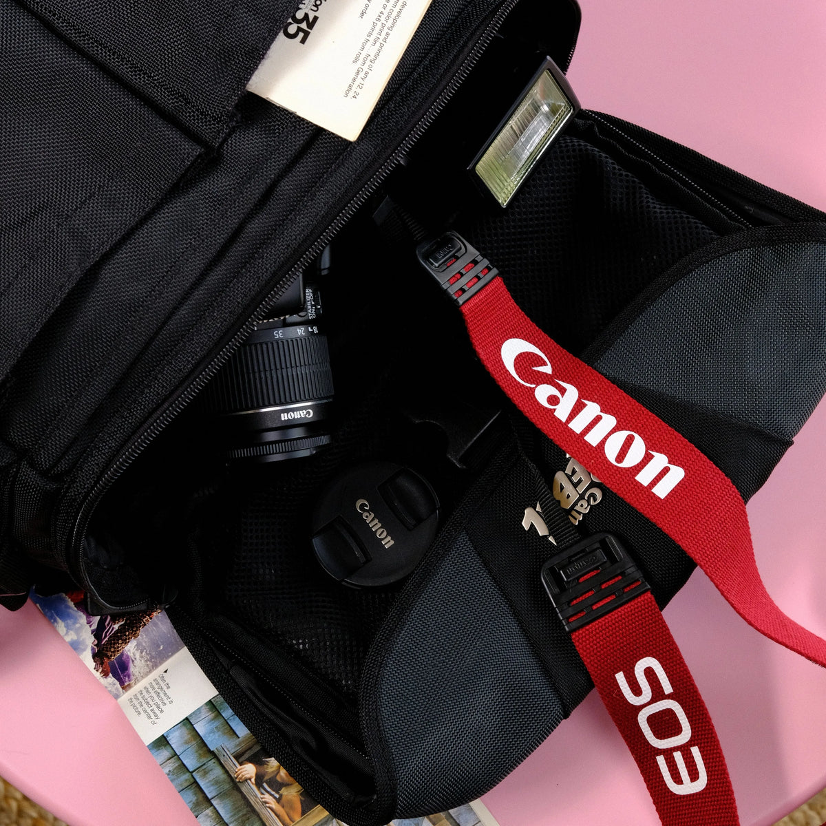 True Vintage: Red Canon EOS Woven Camera Strap (1987)