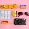 Canon Sure Shot Telemax 35mm point-and-shoot camera kit with film, strap and development passes