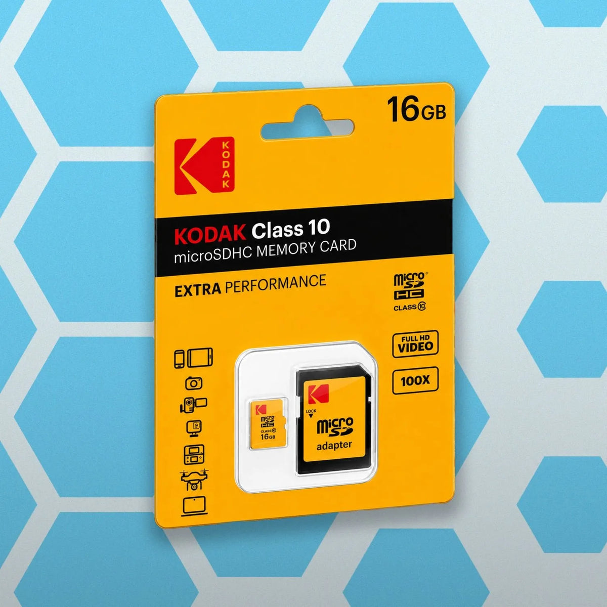 16GB Kodak Class 10 micro SDHC Memory Card
