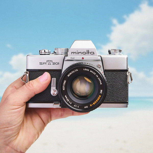 Minolta SRT-201 35mm Film Camera Front view