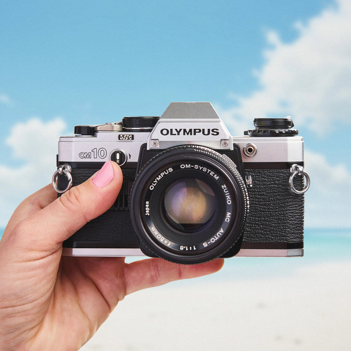 Olympus OM-10 35mm Film Camera front view