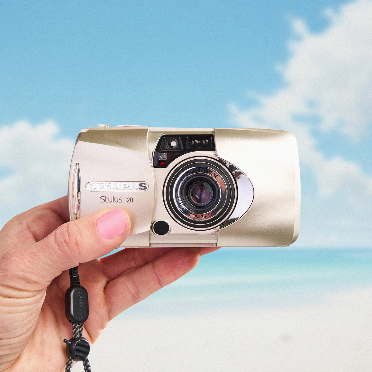 Olympus Stylus 120 35mm Point and Shoot Film Camera front view