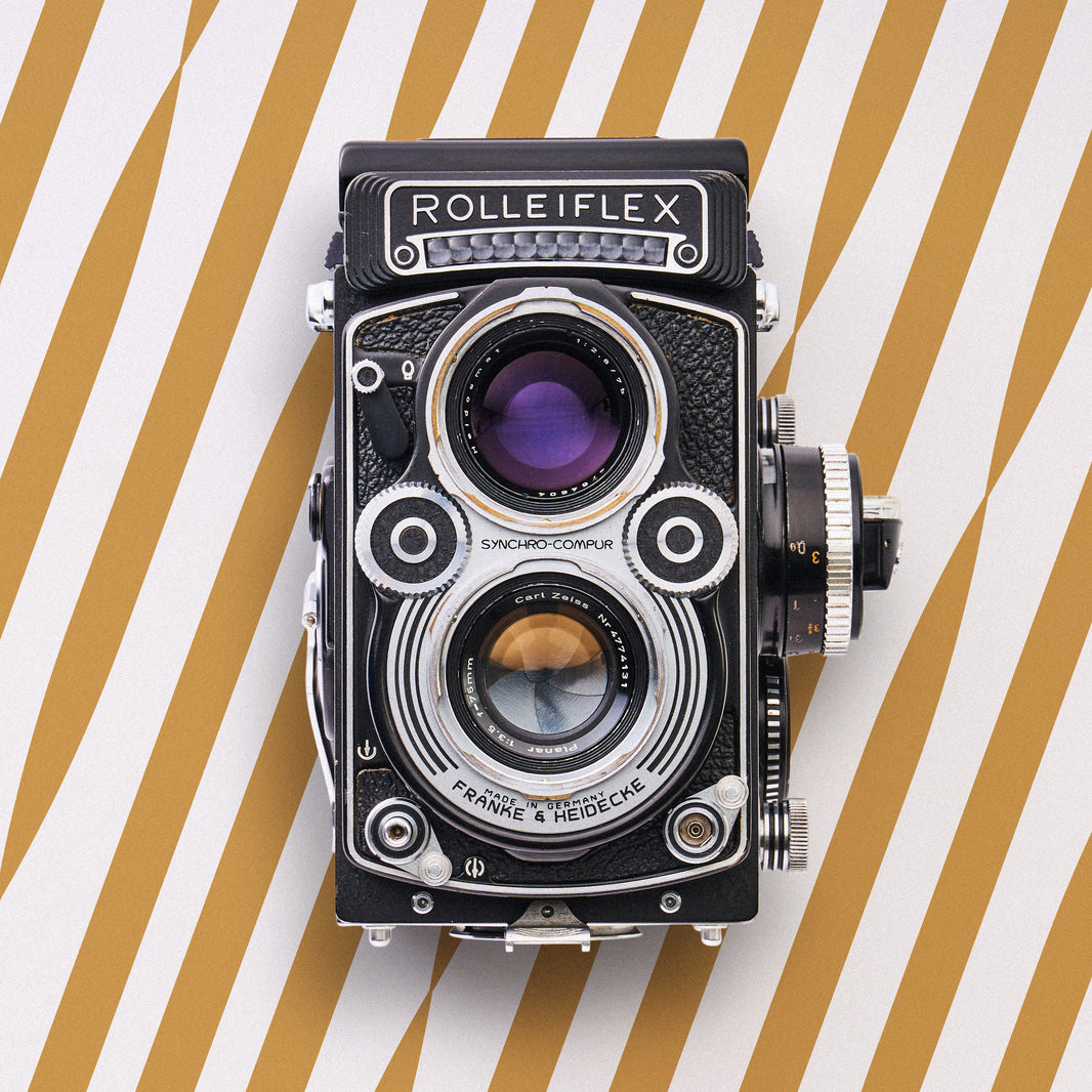 Tappo Paraluce Per Obiettivo Rolleiflex 3,5F/3,5C/3,5E Baionetta II - Logo Giallo Di GAD3D