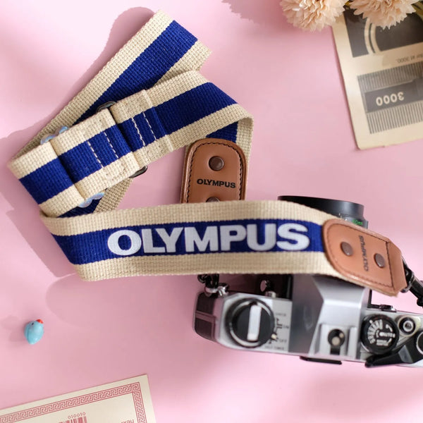 1960s Olympus Camera Strap (Blue)