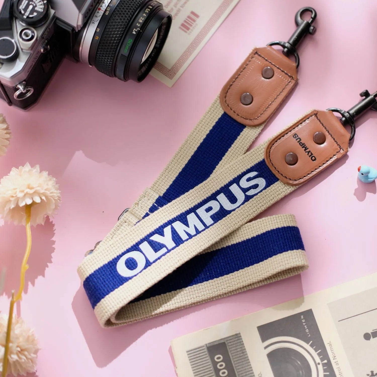 1960s Olympus Camera Strap (Blue)