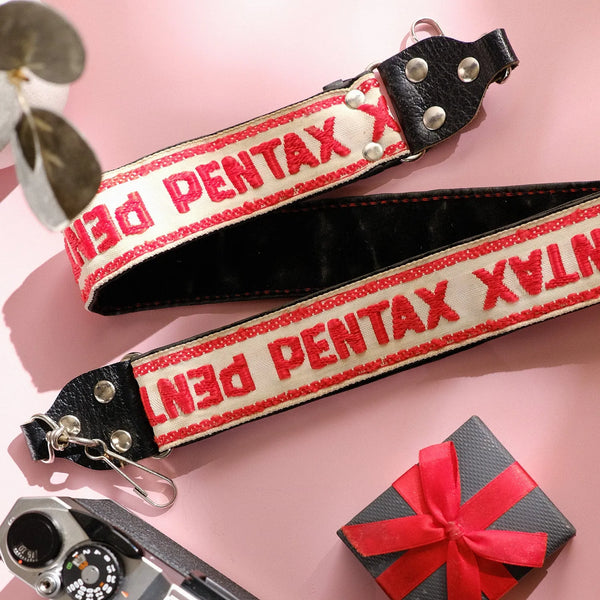 1980s Pentax Embroidered Camera Strap