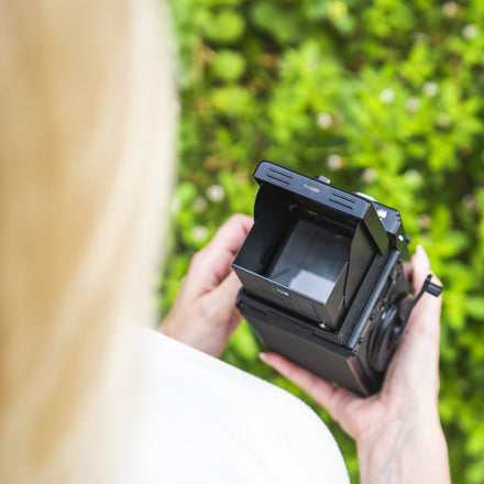 Format Film Camera With Viewfinder On Top Hasselblad 907X 100C