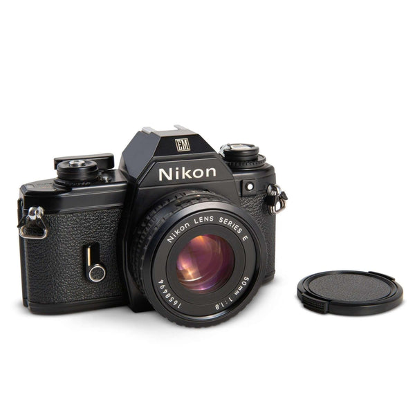 Nikon EM Bundle | 35mm Film Camera with Strap, Bag, and More! - Cute Camera Co.